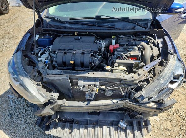 3N1AB7AP1KY339994 2019 NISSAN SENTRA Синий Вид задней части салона