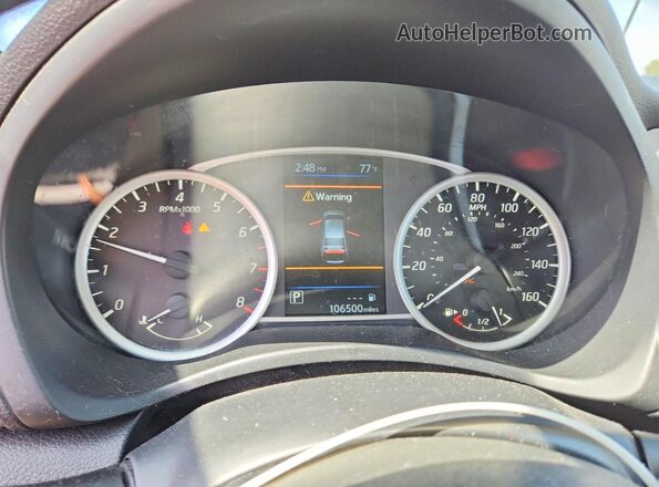 3N1AB7AP1KY339994 2019 NISSAN SENTRA Синий Вид щитка приборов