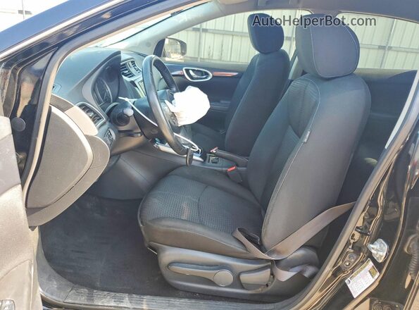 3N1AB7AP1KY360926 2019 NISSAN SENTRA Черный Вид салона спереди