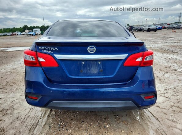 3N1AB7AP1KY382277 2019 NISSAN SENTRA Blue Вид ззаду