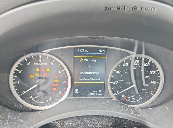 3N1AB7AP1KY382277 2019 NISSAN SENTRA Blue Вид щитка приладів