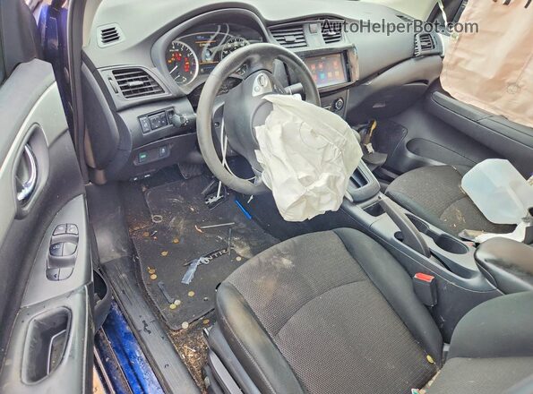 3N1AB7AP1KY382277 2019 NISSAN SENTRA Blue Вид панелі приладів
