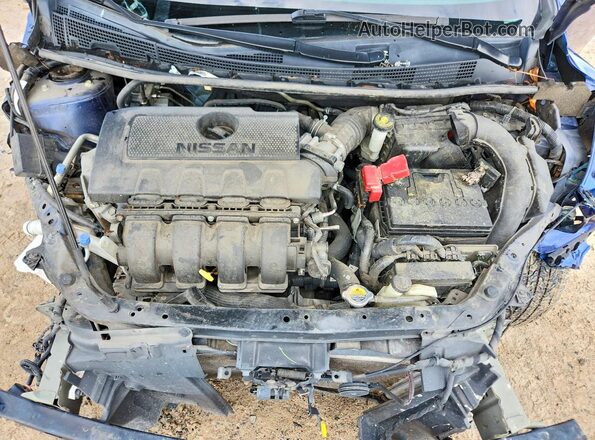 3N1AB7AP1KY382277 2019 NISSAN SENTRA Blue Вид задньої частини салону