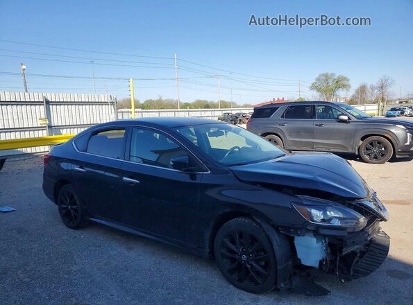 3N1AB7AP1KY408070 2019 NISSAN SENTRA Black Front right