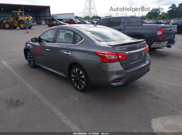 3N1AB7AP1KY450285 2019 NISSAN SENTRA Gray Trasero izquierdo