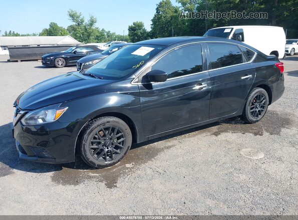 3N1AB7AP2GL650385 2016 NISSAN SENTRA Black წინა მარცხენა ხედი სამი მეოთხედიდან
