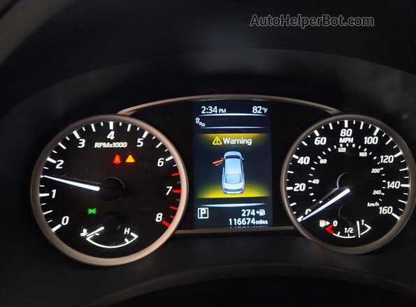 3N1AB7AP2GY289131 2016 NISSAN SENTRA Синий Вид щитка приборов