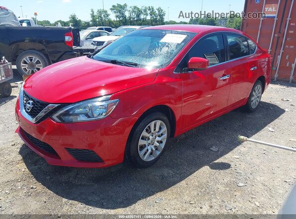 3N1AB7AP2HL692797 2017 NISSAN SENTRA Red Front left