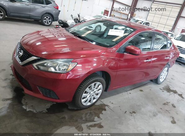 3N1AB7AP2HY274680 2017 NISSAN SENTRA Red Առջևի ձախ երեք քառորդ տեսարան