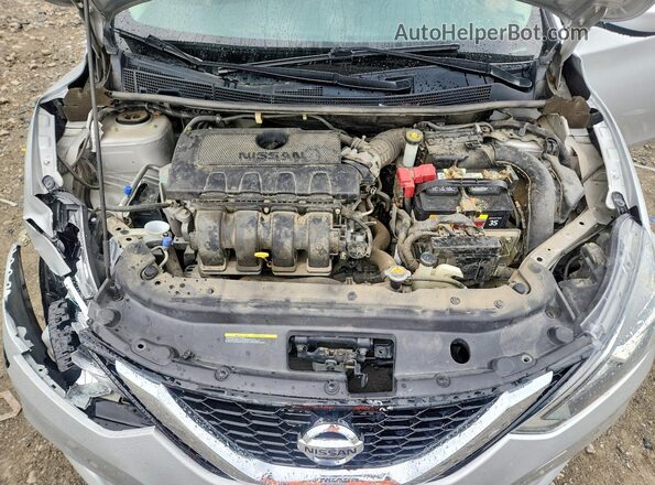 3N1AB7AP2HY298624 2017 NISSAN SENTRA Silver Widok wnętrza z tyłu