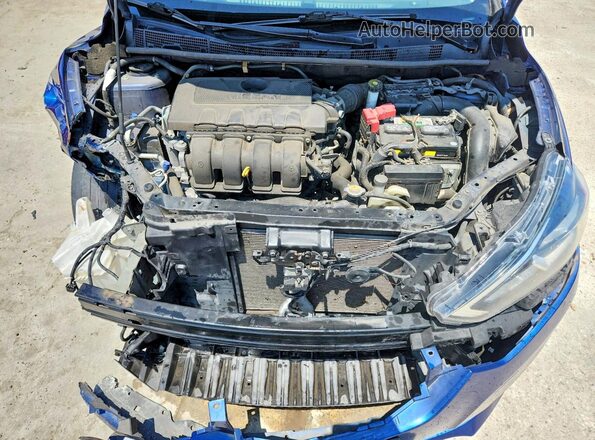 3N1AB7AP2HY326194 2017 NISSAN SENTRA Blue Widok wnętrza z tyłu