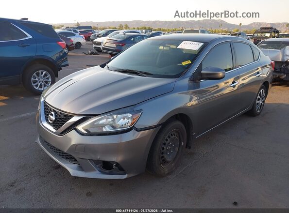 3N1AB7AP2HY384628 2017 NISSAN SENTRA Gray Передня ліва чверть