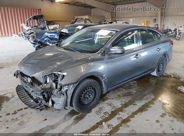 3N1AB7AP2HY386475 2017 NISSAN SENTRA Серый Передняя левая четверть