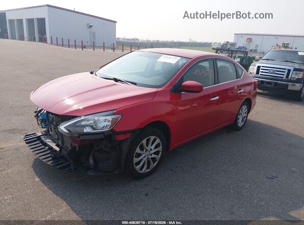 3N1AB7AP2JL616745 2018 NISSAN SENTRA Red Przód lewy