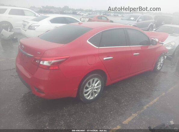 3N1AB7AP2JL617913 2018 NISSAN SENTRA Красный Задняя правая четверть