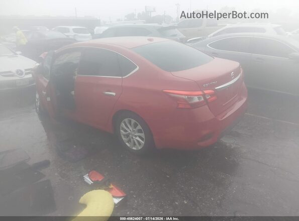 3N1AB7AP2JL617913 2018 NISSAN SENTRA Красный Задняя левая четверть