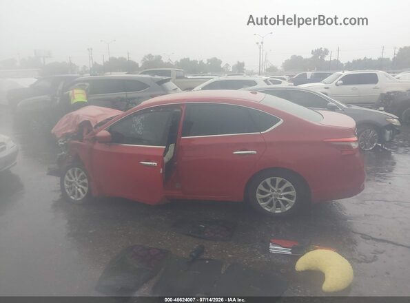 3N1AB7AP2JL617913 2018 NISSAN SENTRA Красный Вид задней части салона