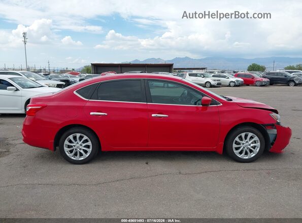 3N1AB7AP2JL663936 2018 NISSAN SENTRA Red Widok wnętrza z tyłu