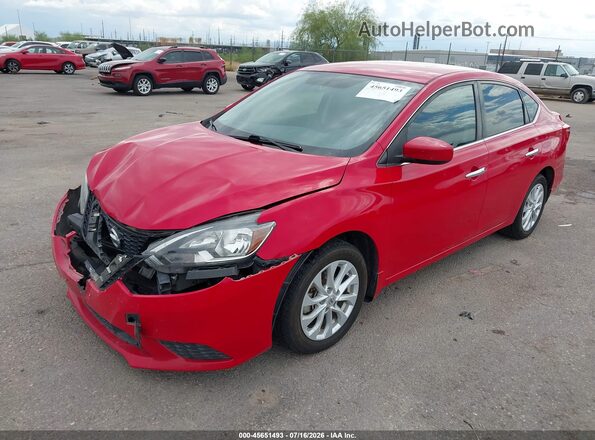 3N1AB7AP2JL663936 2018 NISSAN SENTRA Red Przód lewy