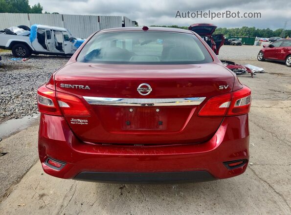 3N1AB7AP2JY284292 2018 NISSAN SENTRA Красный Вид сзади