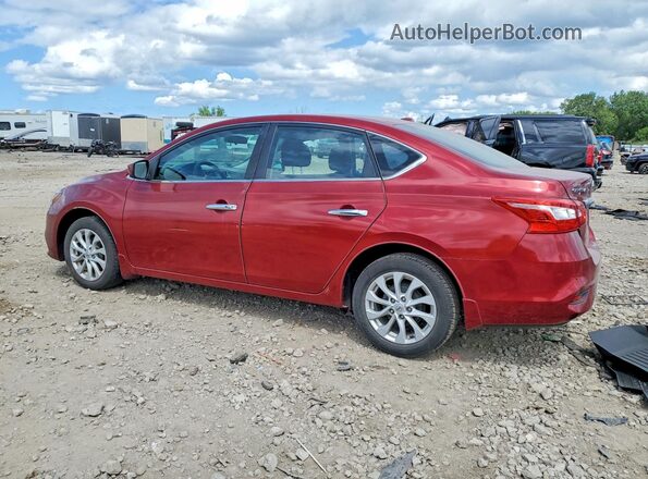 3N1AB7AP2JY296491 2018 NISSAN SENTRA Burgundy Tył lewy