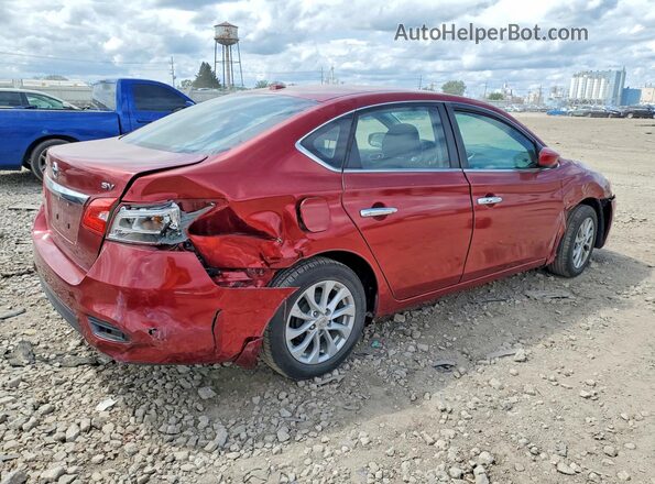 3N1AB7AP2JY296491 2018 NISSAN SENTRA Burgundy Tył prawy