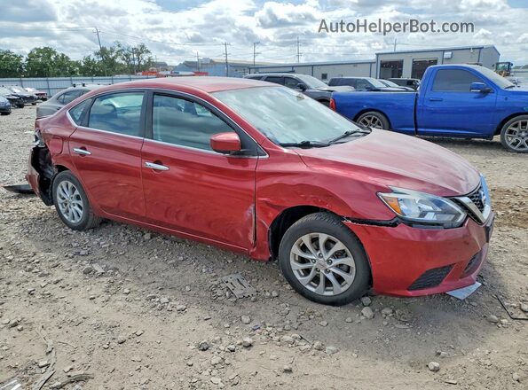 3N1AB7AP2JY296491 2018 NISSAN SENTRA Burgundy Przód prawy