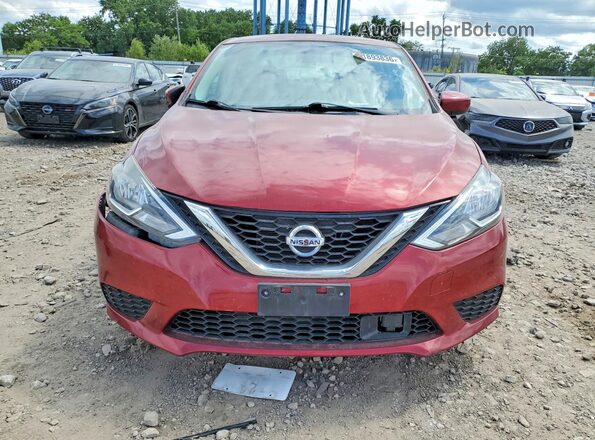 3N1AB7AP2JY296491 2018 NISSAN SENTRA Burgundy Widok z przodu