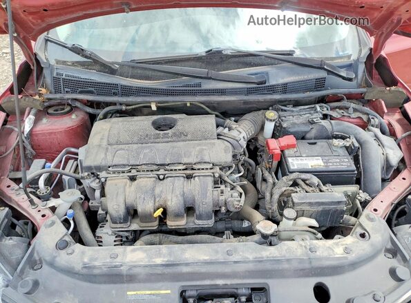 3N1AB7AP2JY296491 2018 NISSAN SENTRA Burgundy Widok wnętrza z tyłu
