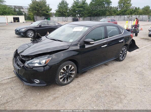 3N1AB7AP2JY347147 2018 NISSAN SENTRA Черный Передняя левая четверть