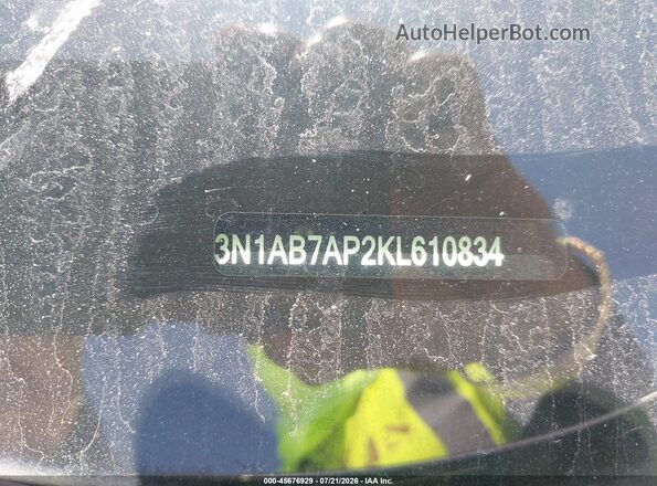 3N1AB7AP2KL610834 2019 NISSAN SENTRA Silver Շարժիչի բաժամունքի տեսք