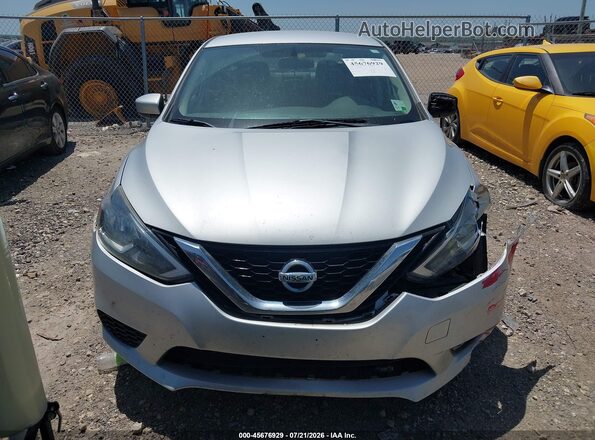 3N1AB7AP2KL610834 2019 NISSAN SENTRA Silver Սարքավորումների վահանակի տեսք