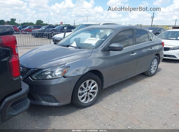 3N1AB7AP2KL627424 2019 NISSAN SENTRA Gray წინა მარცხენა ხედი სამი მეოთხედიდან
