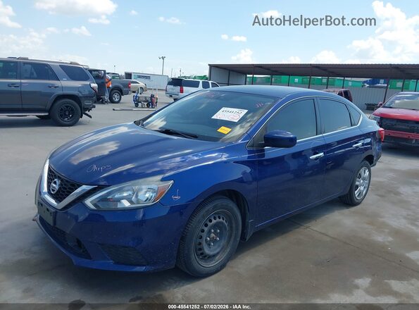 3N1AB7AP2KY213658 2019 NISSAN SENTRA Blue Vista tres cuartos delantera izquierda