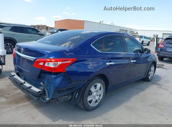 3N1AB7AP2KY213658 2019 NISSAN SENTRA Blue Trasero derecho