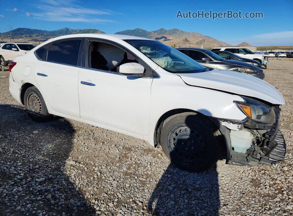 3N1AB7AP2KY214955 2019 NISSAN SENTRA White Przód prawy