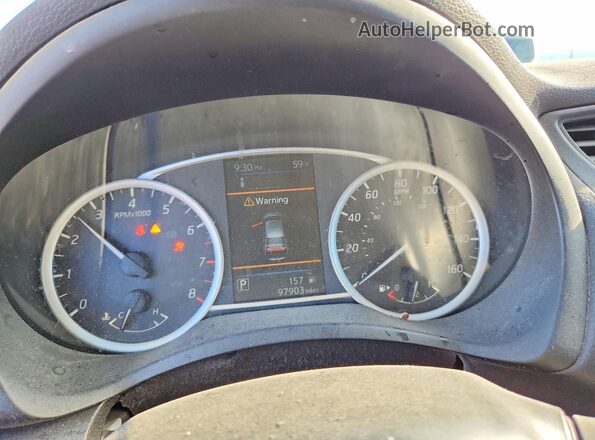 3N1AB7AP2KY214955 2019 NISSAN SENTRA White Widok zestawu wskaźników