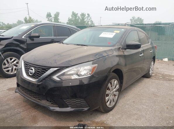 3N1AB7AP2KY246983 2019 NISSAN SENTRA Black წინა მარცხენა ხედი სამი მეოთხედიდან