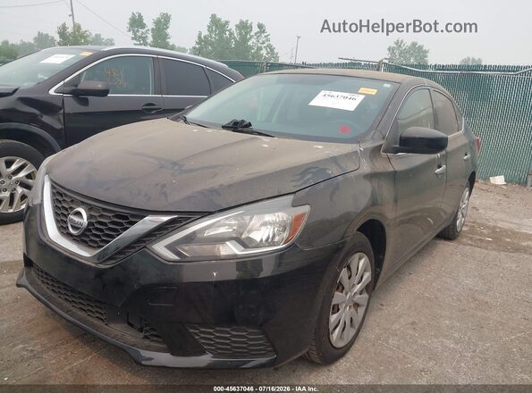 3N1AB7AP2KY246983 2019 NISSAN SENTRA Black წინა ხედი