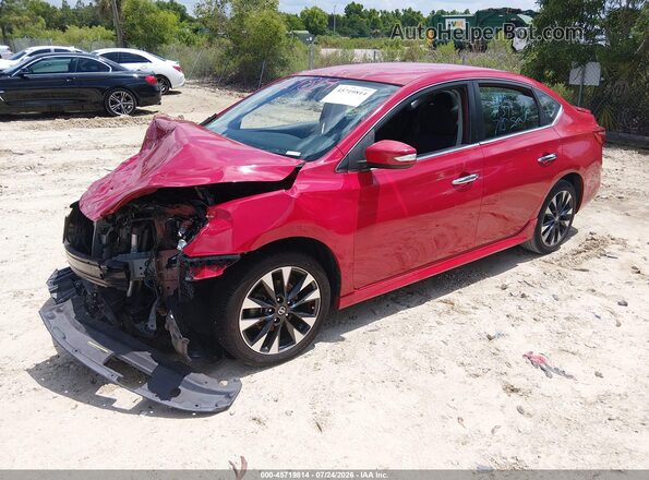 3N1AB7AP2KY252752 2019 NISSAN SENTRA Red Передня ліва чверть