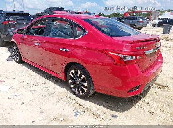 3N1AB7AP2KY252752 2019 NISSAN SENTRA Red Задня ліва чверть