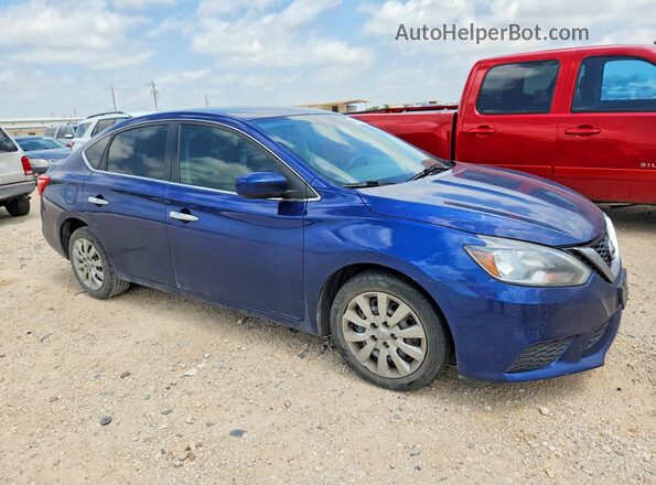 3N1AB7AP2KY265176 2019 NISSAN SENTRA Blue Front right