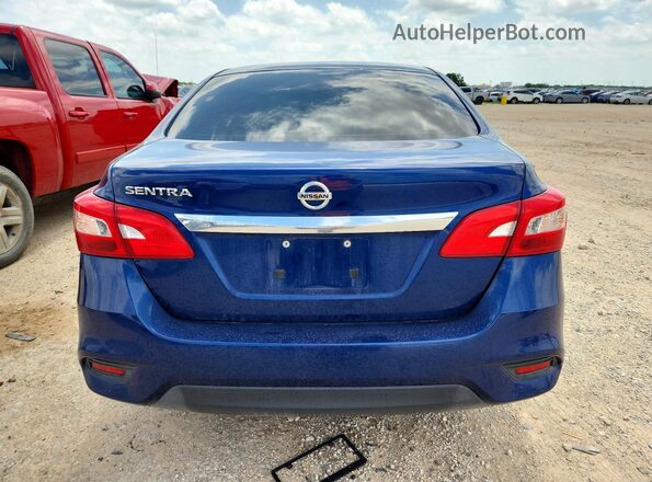 3N1AB7AP2KY265176 2019 NISSAN SENTRA Blue Rear view