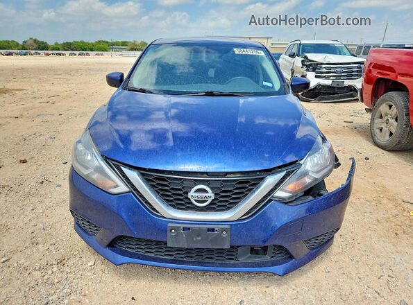 3N1AB7AP2KY265176 2019 NISSAN SENTRA Blue Front view