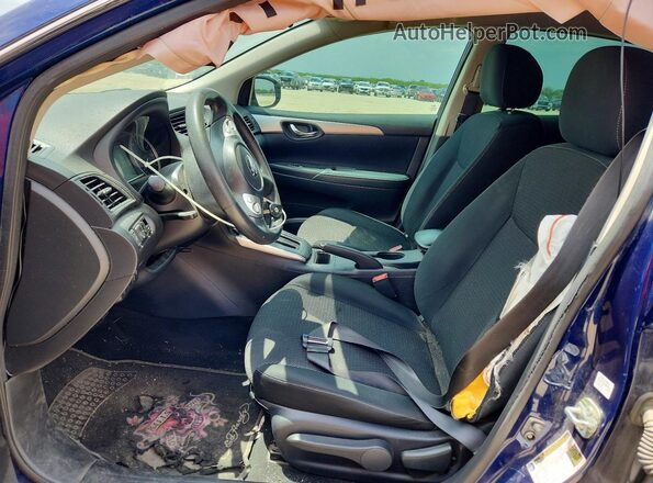 3N1AB7AP2KY265176 2019 NISSAN SENTRA Blue Front interior view