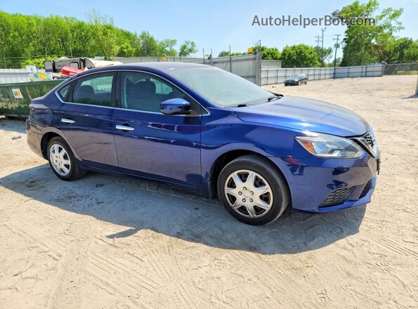 3N1AB7AP2KY275271 2019 NISSAN SENTRA Blue Передня права чверть