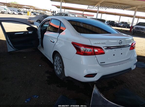 3N1AB7AP2KY318054 2019 NISSAN SENTRA White Trasero izquierdo