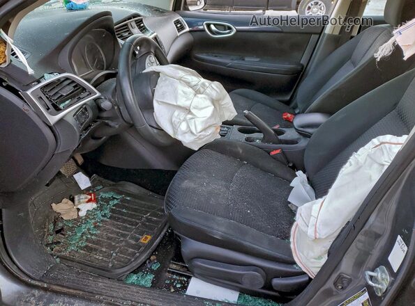 3N1AB7AP2KY322539 2019 NISSAN SENTRA Silver Вид салону спереду