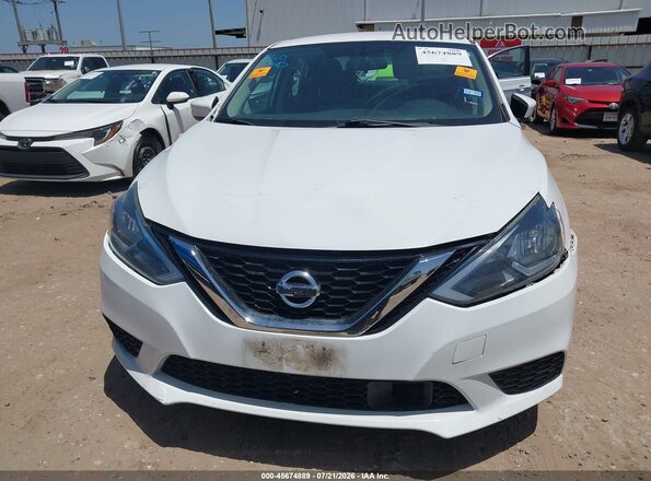 3N1AB7AP2KY359087 2019 NISSAN SENTRA White ხელსაწყოთა პანელის ხედი