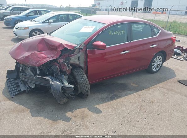 3N1AB7AP2KY362006 2019 NISSAN SENTRA Red Vista tres cuartos delantera izquierda